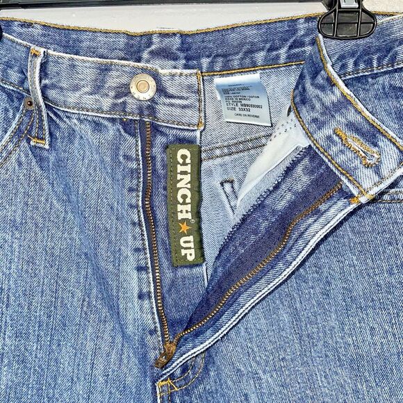 Cinch Jeans Mens 33x32 Blue‎ Relaxed Fit Tapered Leg Cotton Green Label Denim - Picture 4 of 7